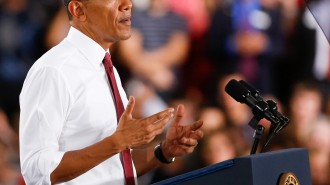 President Obama speaking at NC State