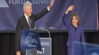 Clinton at Kay Hagan Rally in Raleigh, NC