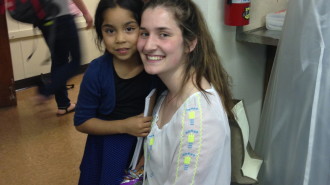 Junior Alicia Leja has been volunteering with the Village Project and working with the same student since her freshman year. Photo courtesy of Alicia Leja