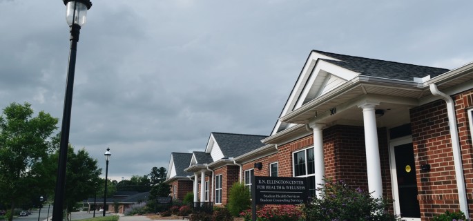 The Student Health Clinic, housed in the RN Ellington Center for Health and Wellness on South Campus, is closed until Aug. 26. Photo by Jane Seidel